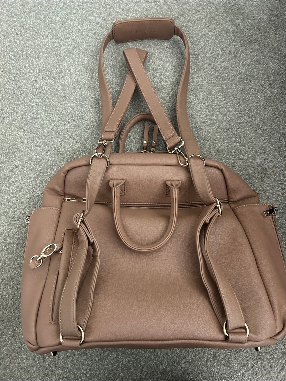 Ayla & Co Caffe Vegan Leather Diaper Bag
